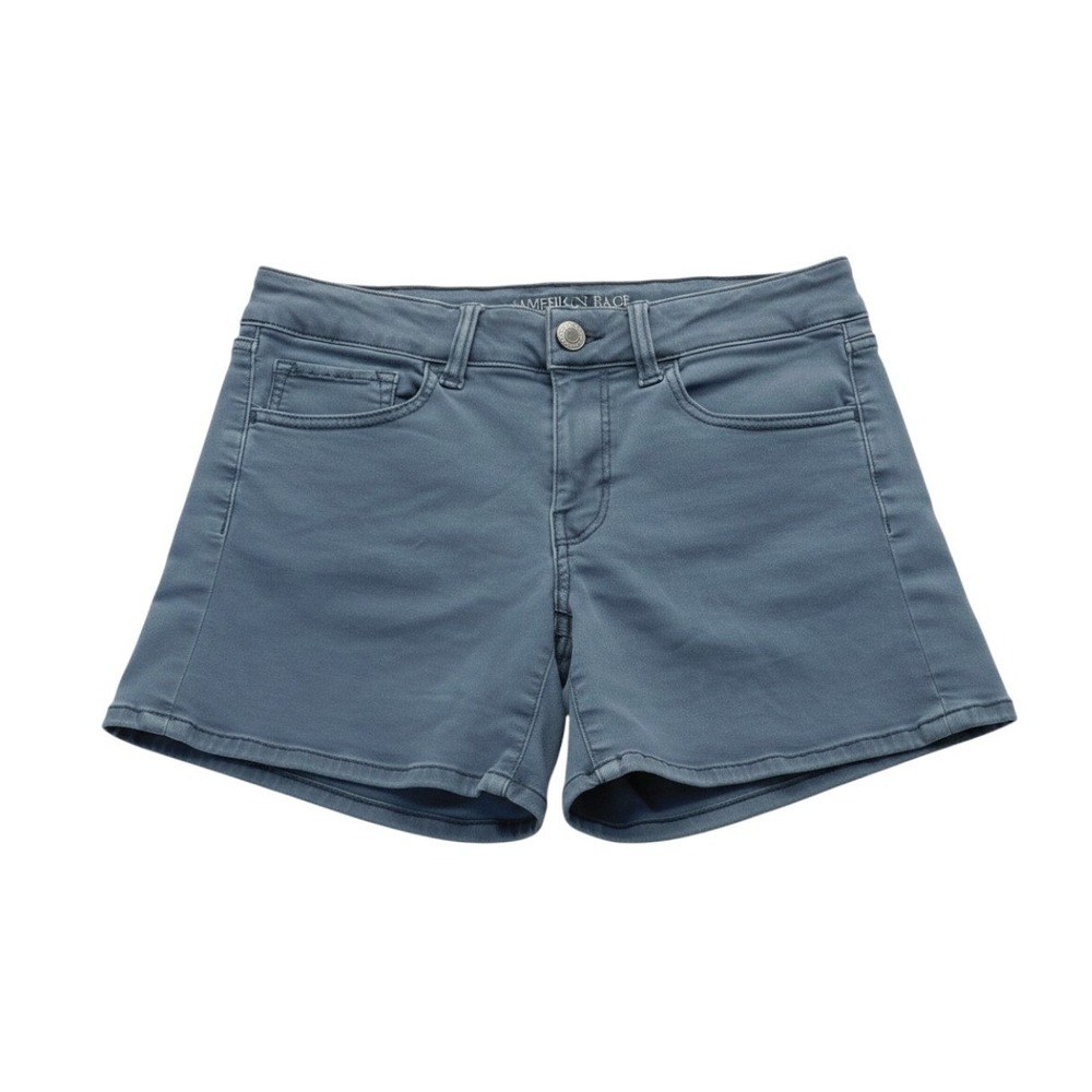 American Eagle Super‎ Stretch Midi Bermuda Shorts Women 6 Blue